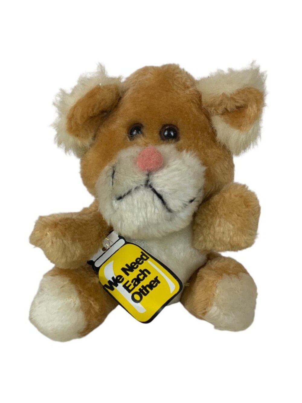 Vintage Russ Berrie Plush Bear "We Need Each Other" Stuffed Animal Toy 1978